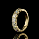 1-1/2ctw Pave Micro Asscher Seven Stone Band