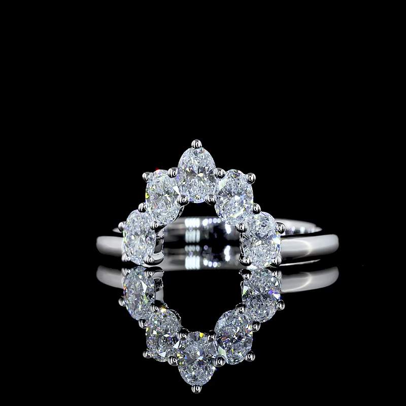 1/2ctw Prong Oval Five Stone Band