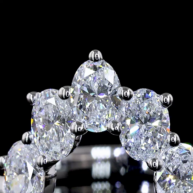 1/2ctw Prong Oval Five Stone Band