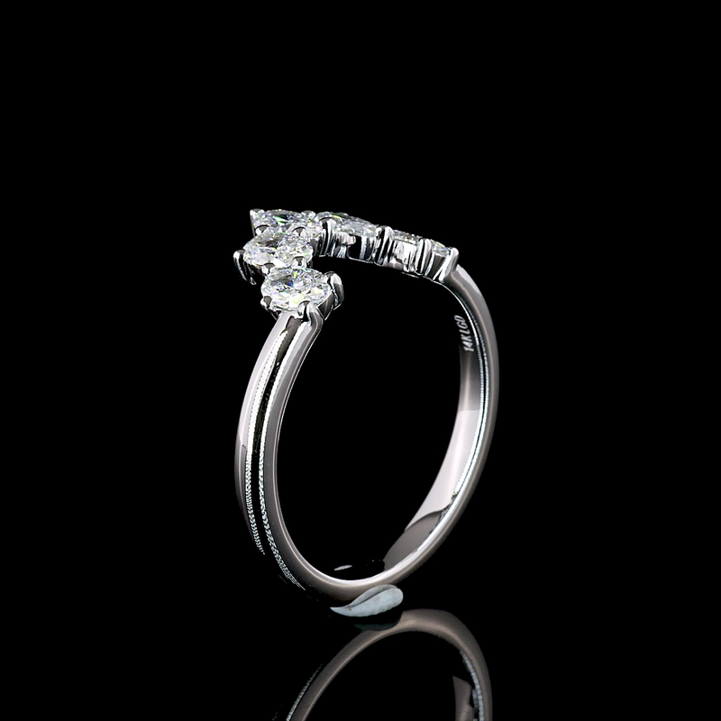 1/2ctw Prong Oval Five Stone Band