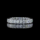 2ctw Half Bezel Asscher Eternity Band