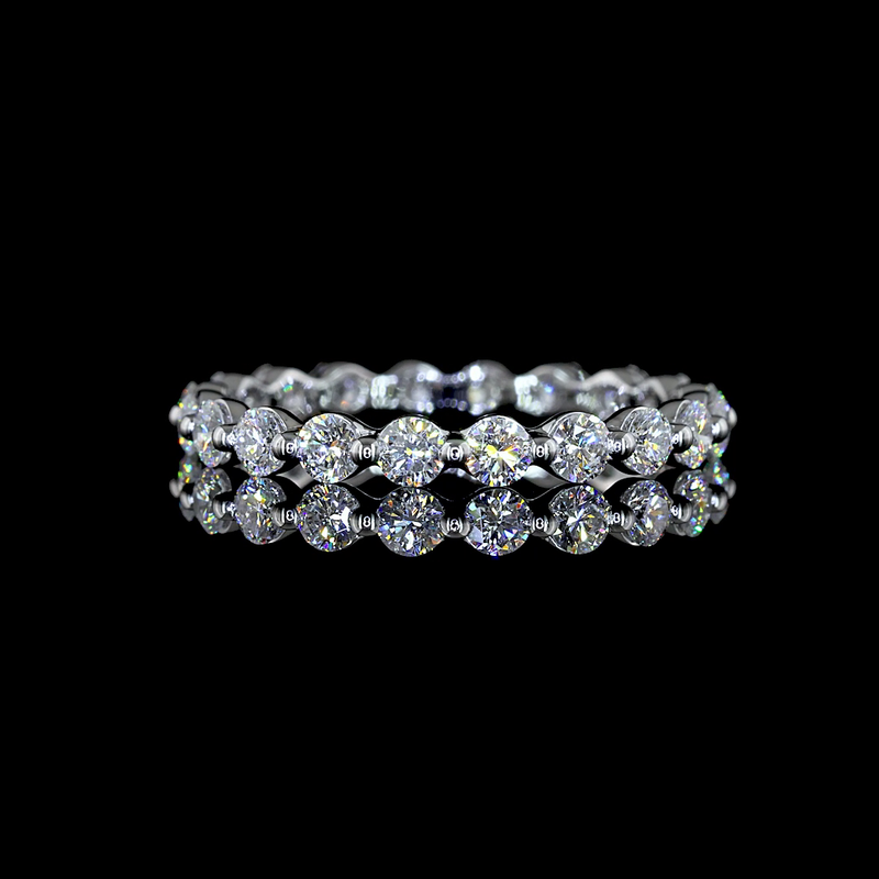 3/4ctw Prong Round Eternity Band