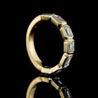 1ctw Bezel East West Emerald Seven Stone Band