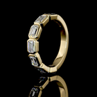 1ctw Bezel East West Emerald Seven Stone Band
