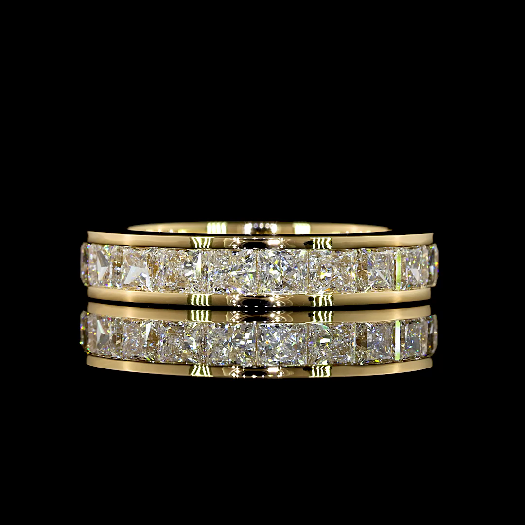 2-1/2ctw Channel Princess 3/4 Eternity Band