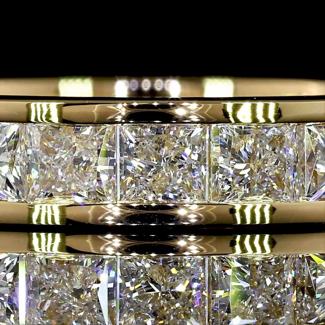 2-1/2ctw Channel Princess 3/4 Eternity Band