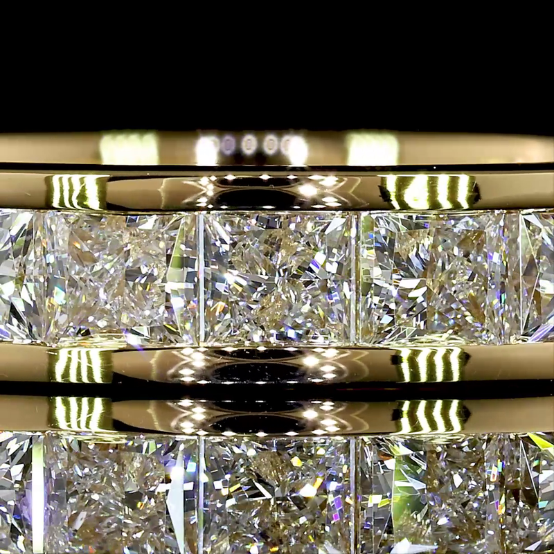 2-1/2ctw Channel Princess 3/4 Eternity Band