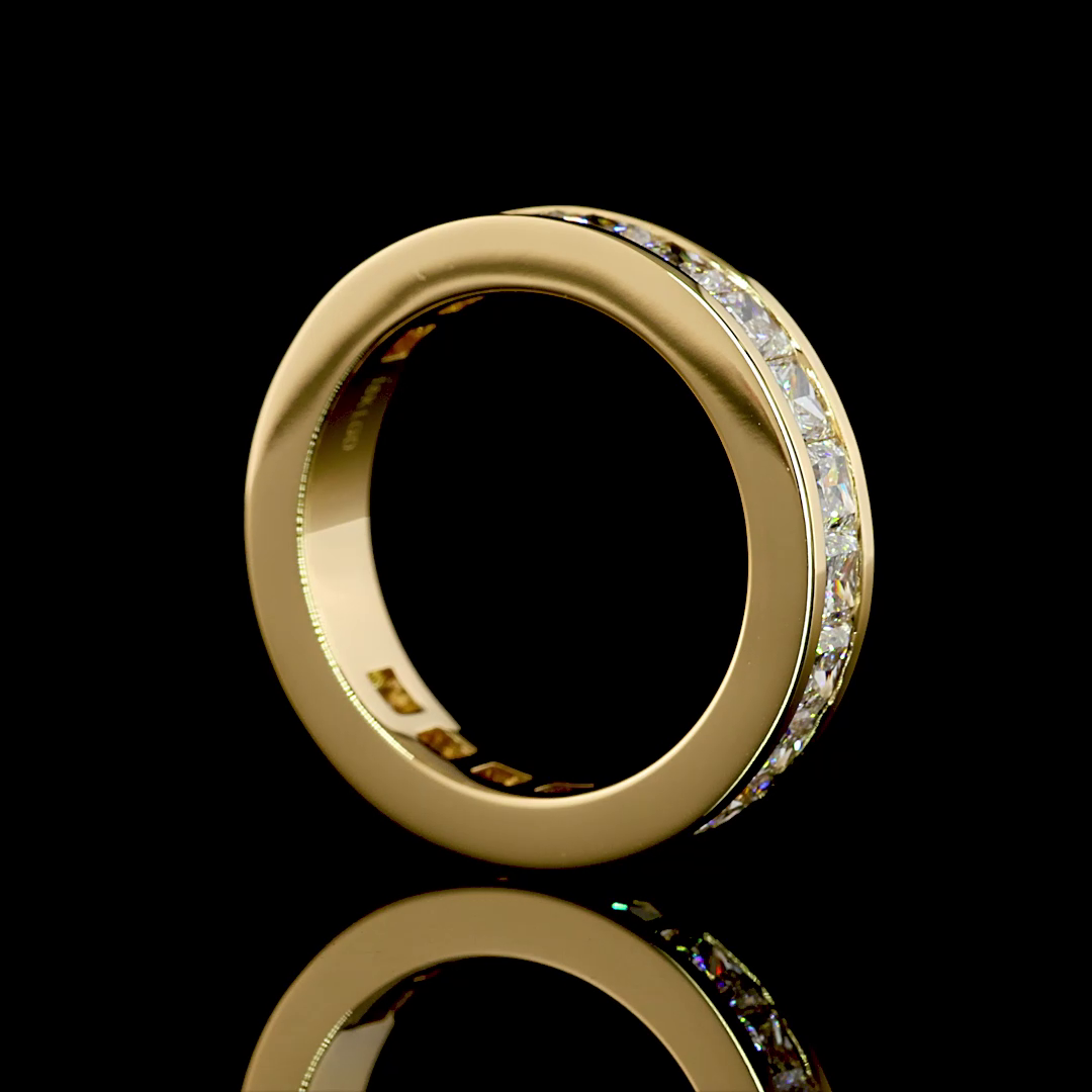 2-1/2ctw Channel Princess 3/4 Eternity Band