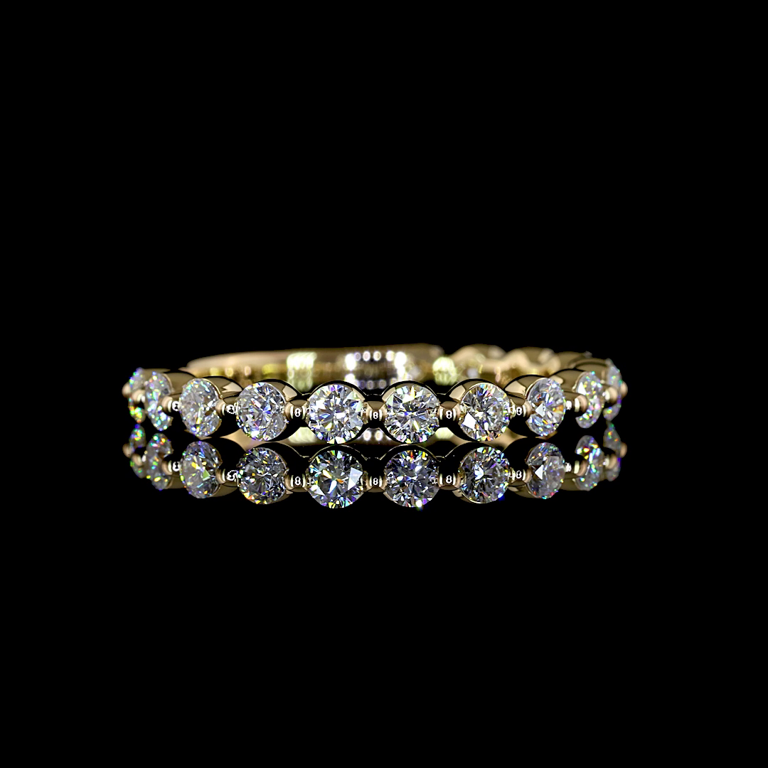 3/4ctw Prong Round 3/4 Eternity Band