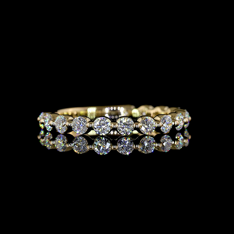3/4ctw Prong Round 3/4 Eternity Band