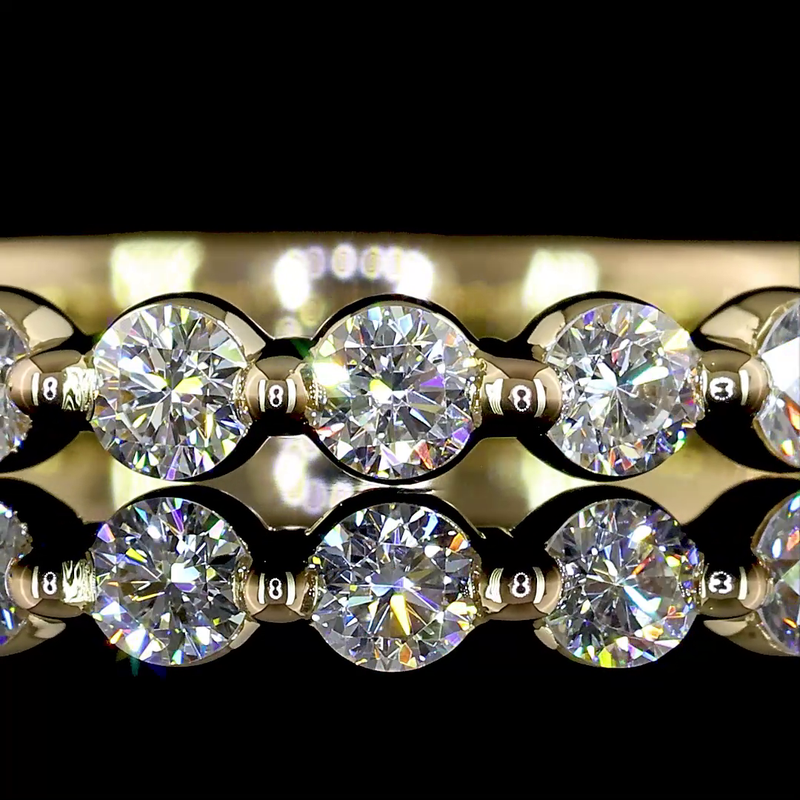 3/4ctw Prong Round 3/4 Eternity Band