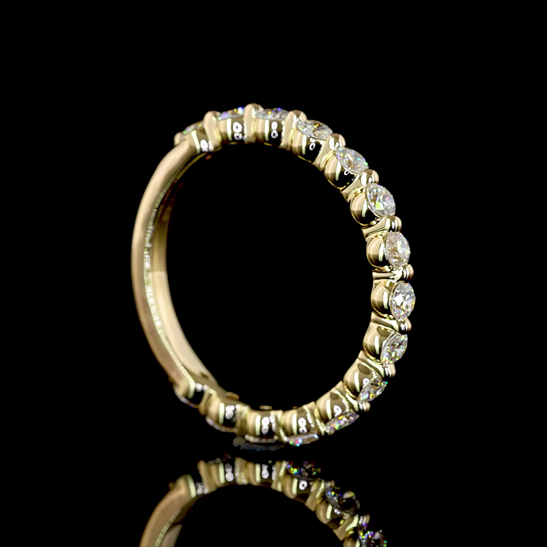 3/4ctw Prong Round 3/4 Eternity Band