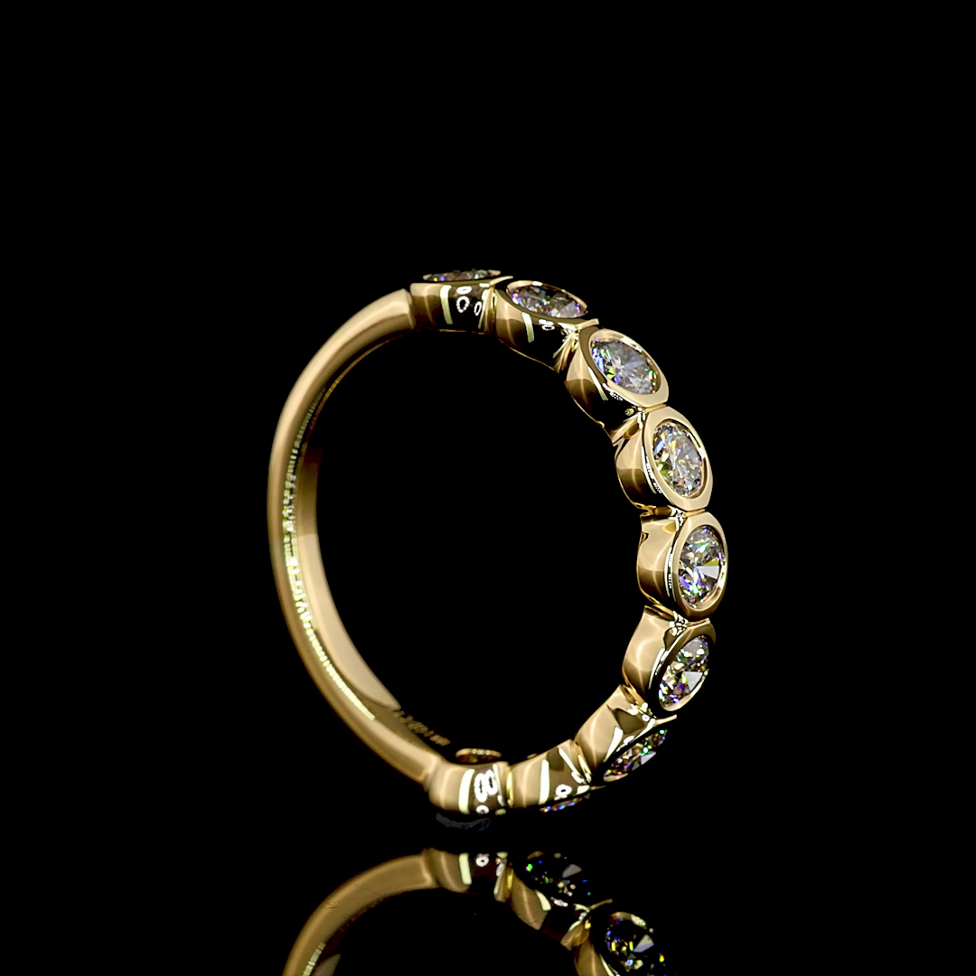 1ctw Bezel Round 3/4 Eternity Band