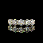 2ctw Prong Round Five Stone Band
