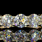 2ctw Prong Round Five Stone Band