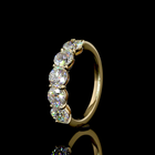 2ctw Prong Round Five Stone Band