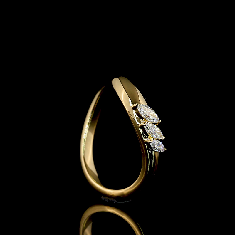 1/5ctw Prong Inclined Marquise Special Band