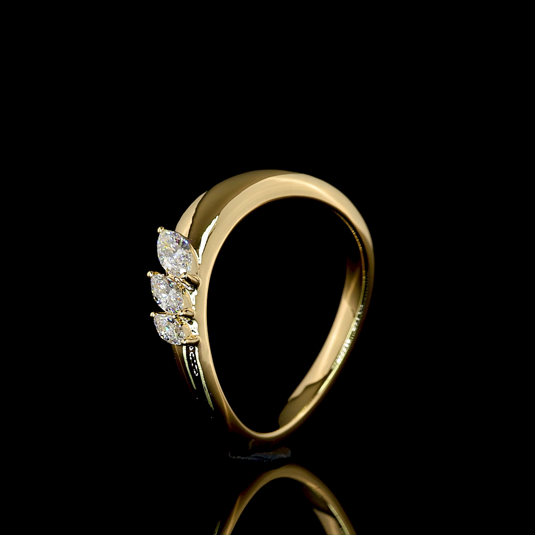 1/5ctw Prong Inclined Marquise Special Band