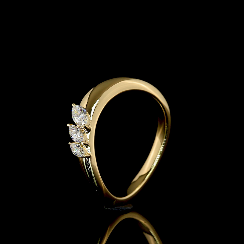 1/5ctw Prong Inclined Marquise Special Band