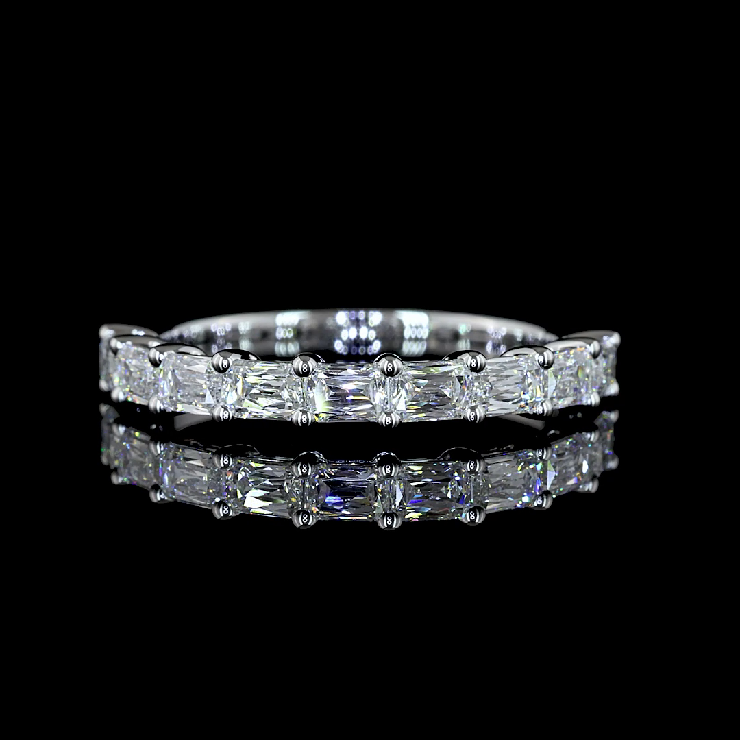 3/4ctw Prong East West Radiant Modified Half Eternity Band