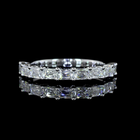 3/4ctw Prong East West Radiant Modified Half Eternity Band