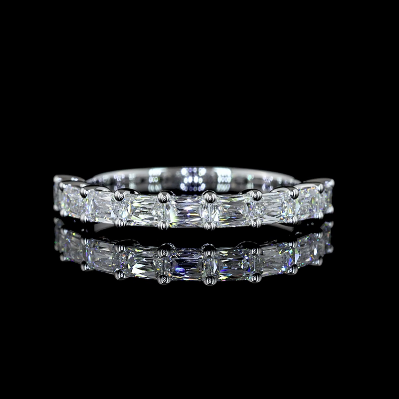 3/4ctw Prong East West Radiant Modified Half Eternity Band