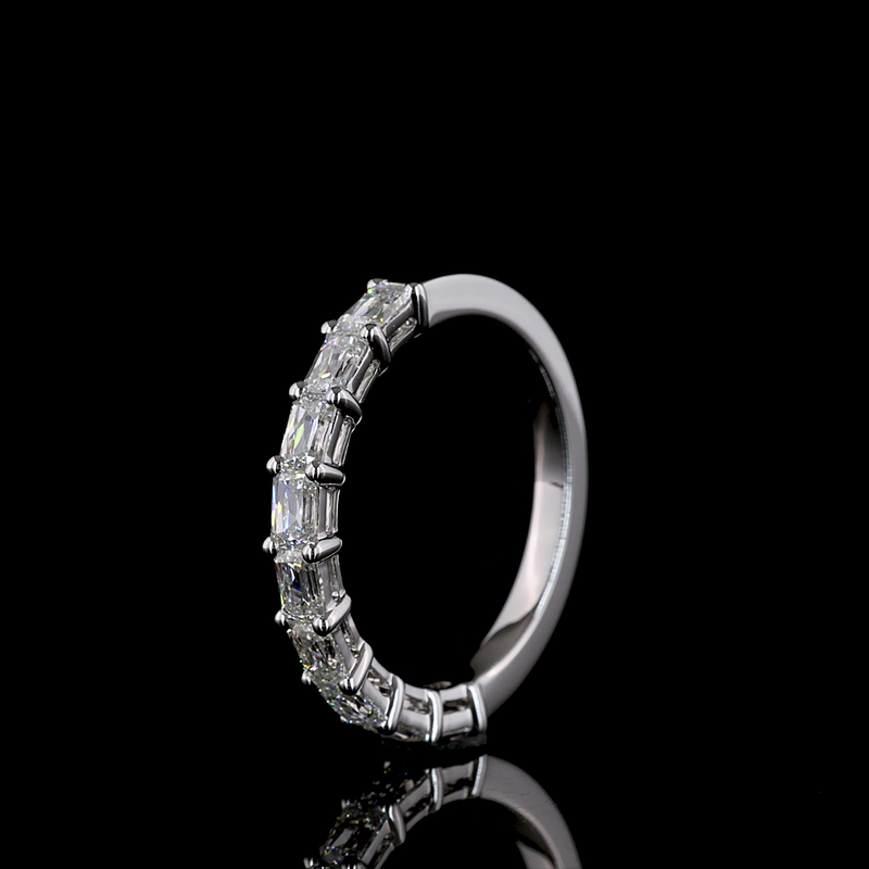 3/4ctw Prong East West Radiant Modified Half Eternity Band