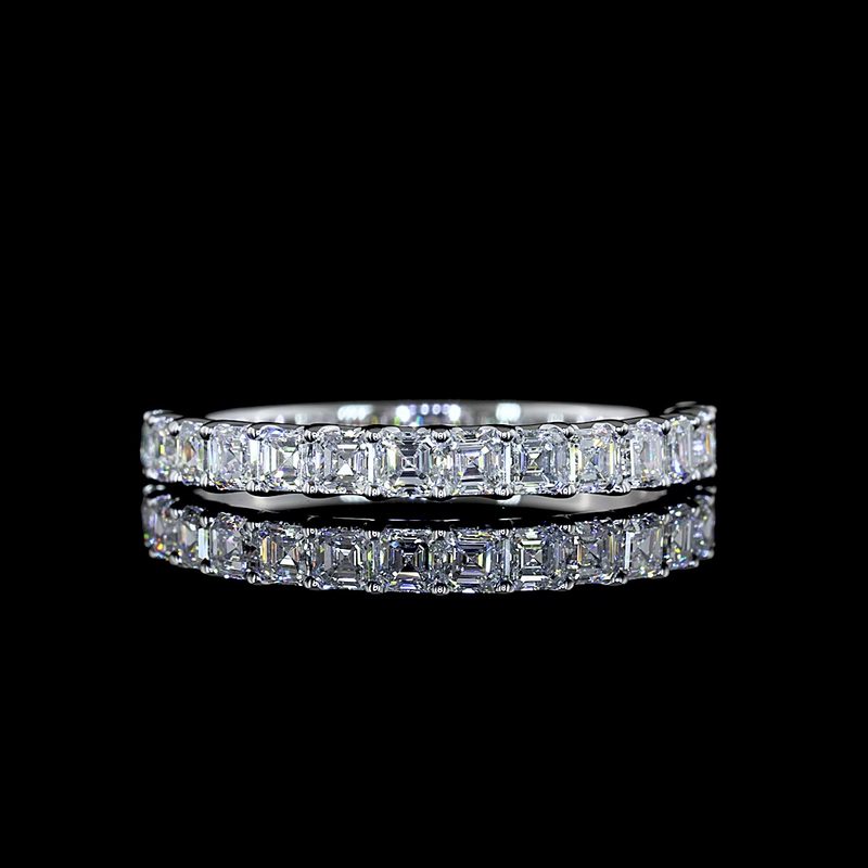 1ctw U Prong Asscher Half Eternity Band