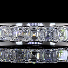 1ctw U Prong Asscher Half Eternity Band