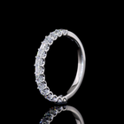 1ctw U Prong Asscher Half Eternity Band