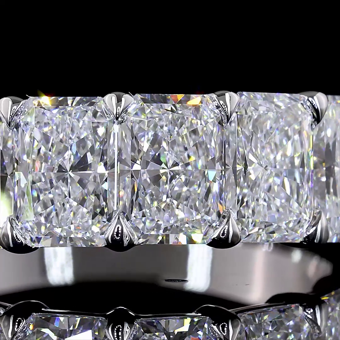 4ctw Prong Radiant Seven Stone Band