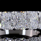 4ctw Prong Radiant Seven Stone Band