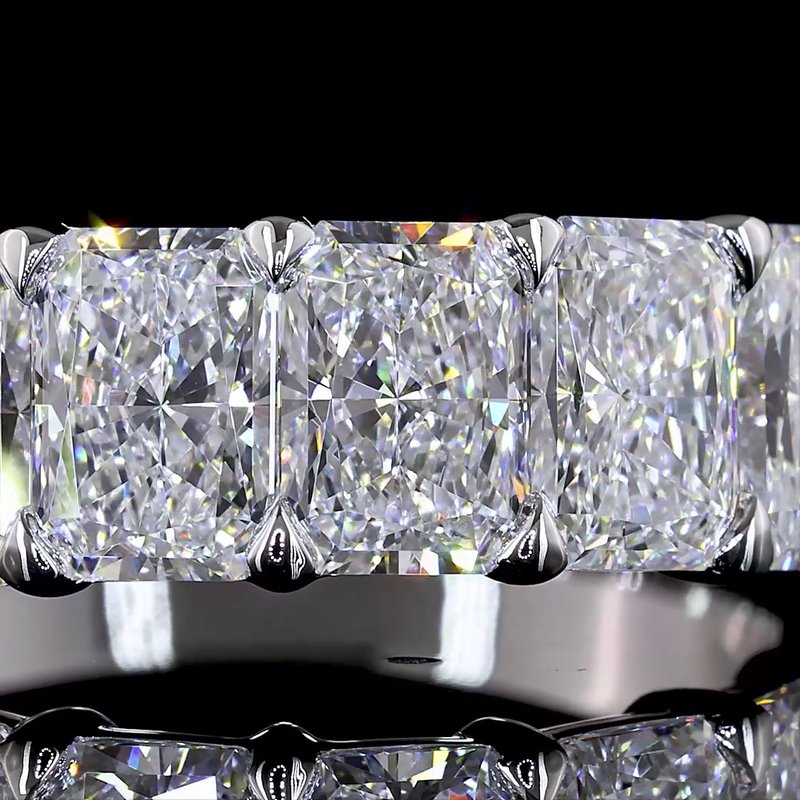 4ctw Prong Radiant Seven Stone Band