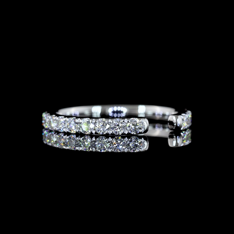 1/2ctw U Prong Round 3/4 Eternity Band