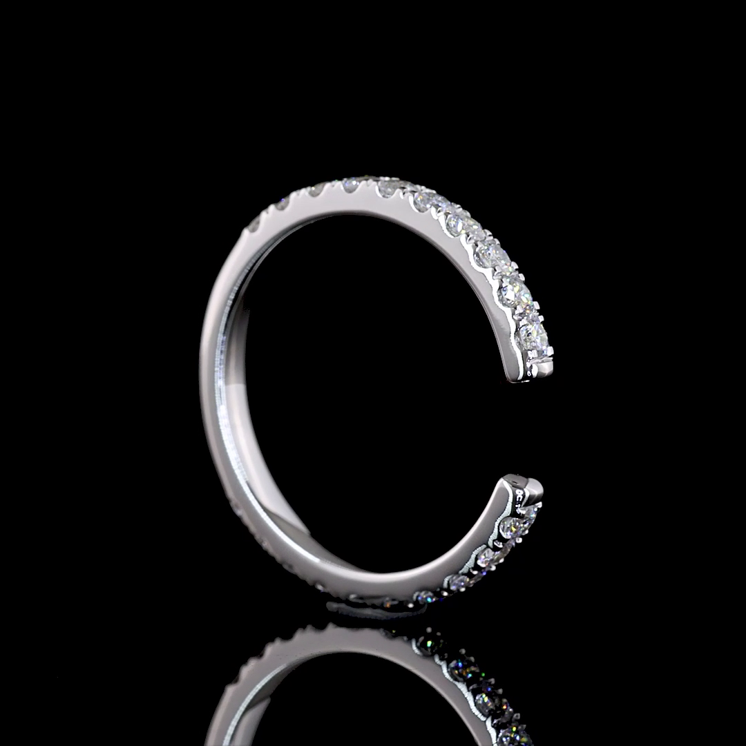 1/2ctw U Prong Round 3/4 Eternity Band