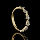 3/4ctw Prong East West Pear Half Eternity Band