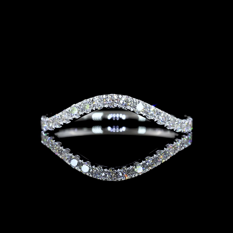 3/8ctw U Prong Round Half Eternity Band