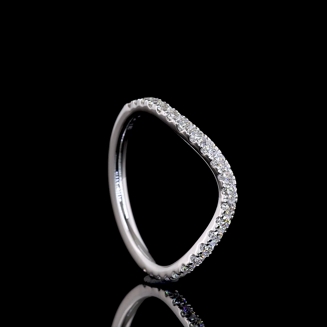 3/8ctw U Prong Round Half Eternity Band