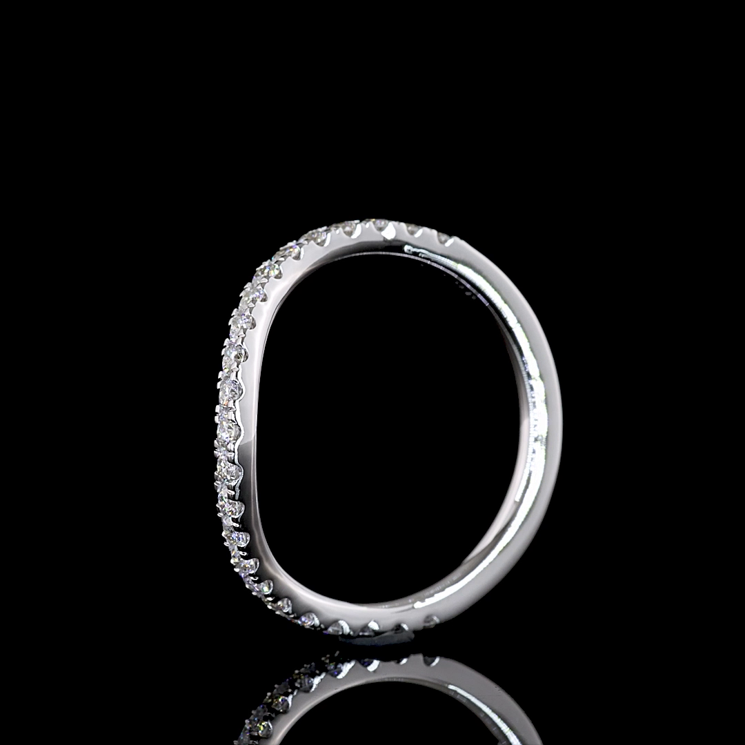 3/8ctw U Prong Round Half Eternity Band