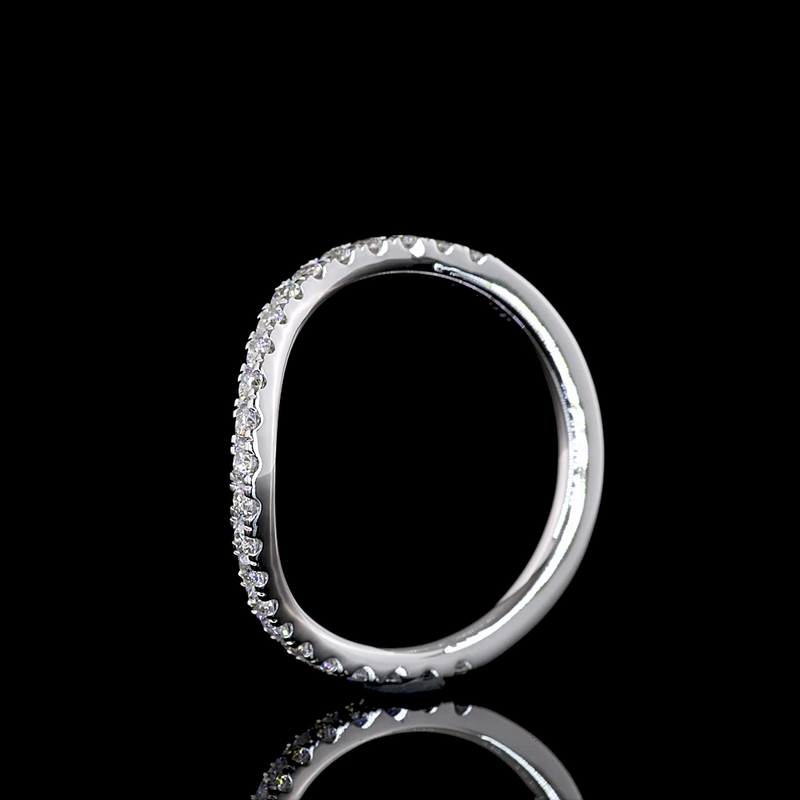3/8ctw U Prong Round Half Eternity Band