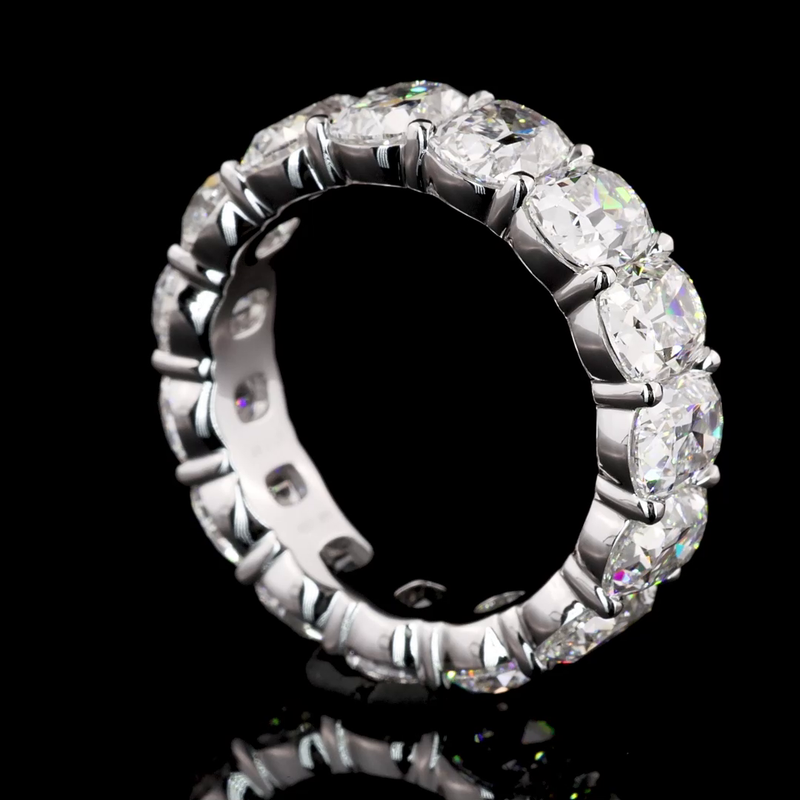 8ctw Antique Cushion Prong Diamond Eternity Band