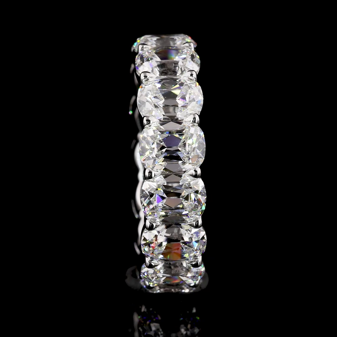 8ctw Antique Cushion Prong Diamond Eternity Band