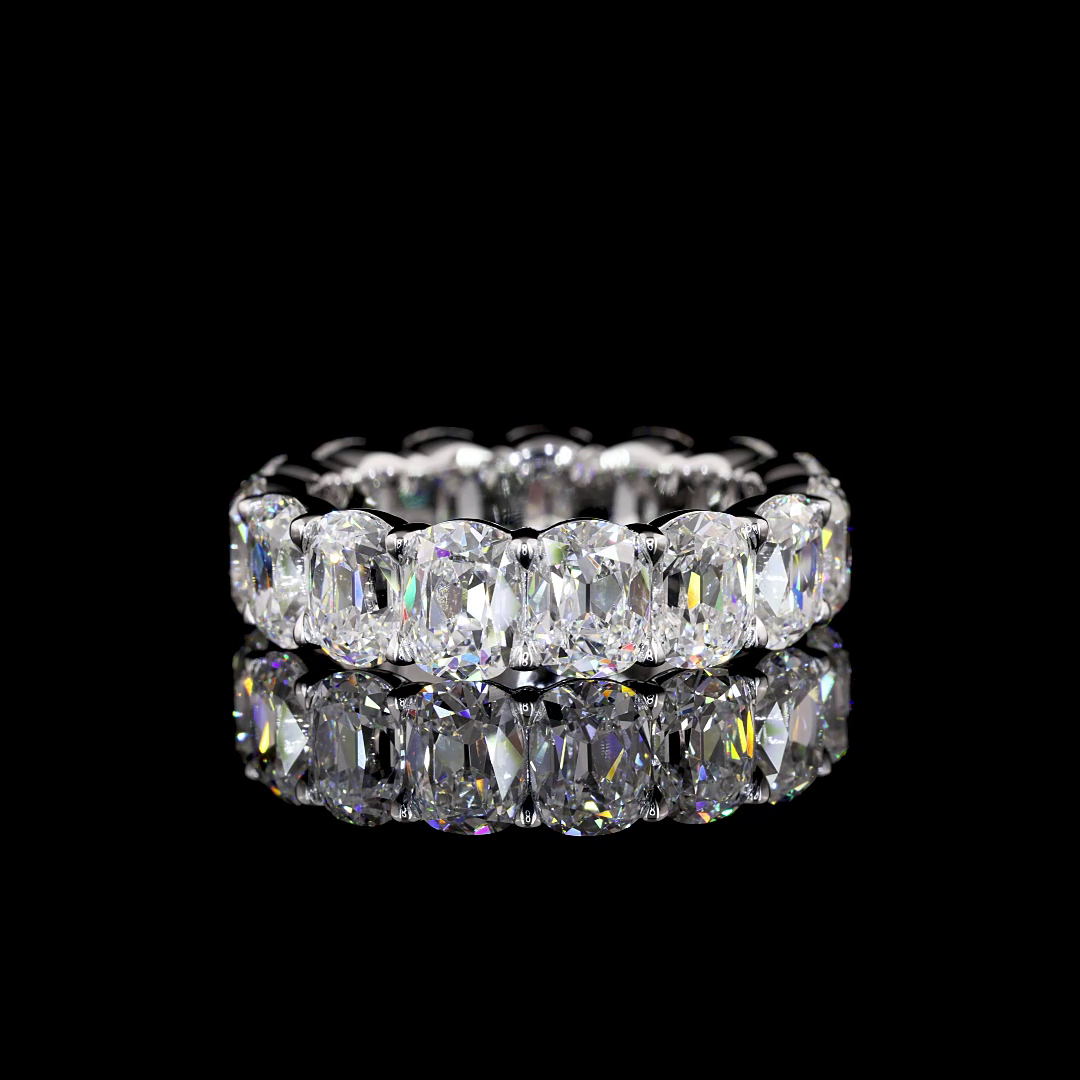 8ctw Antique Cushion Prong Diamond Eternity Band