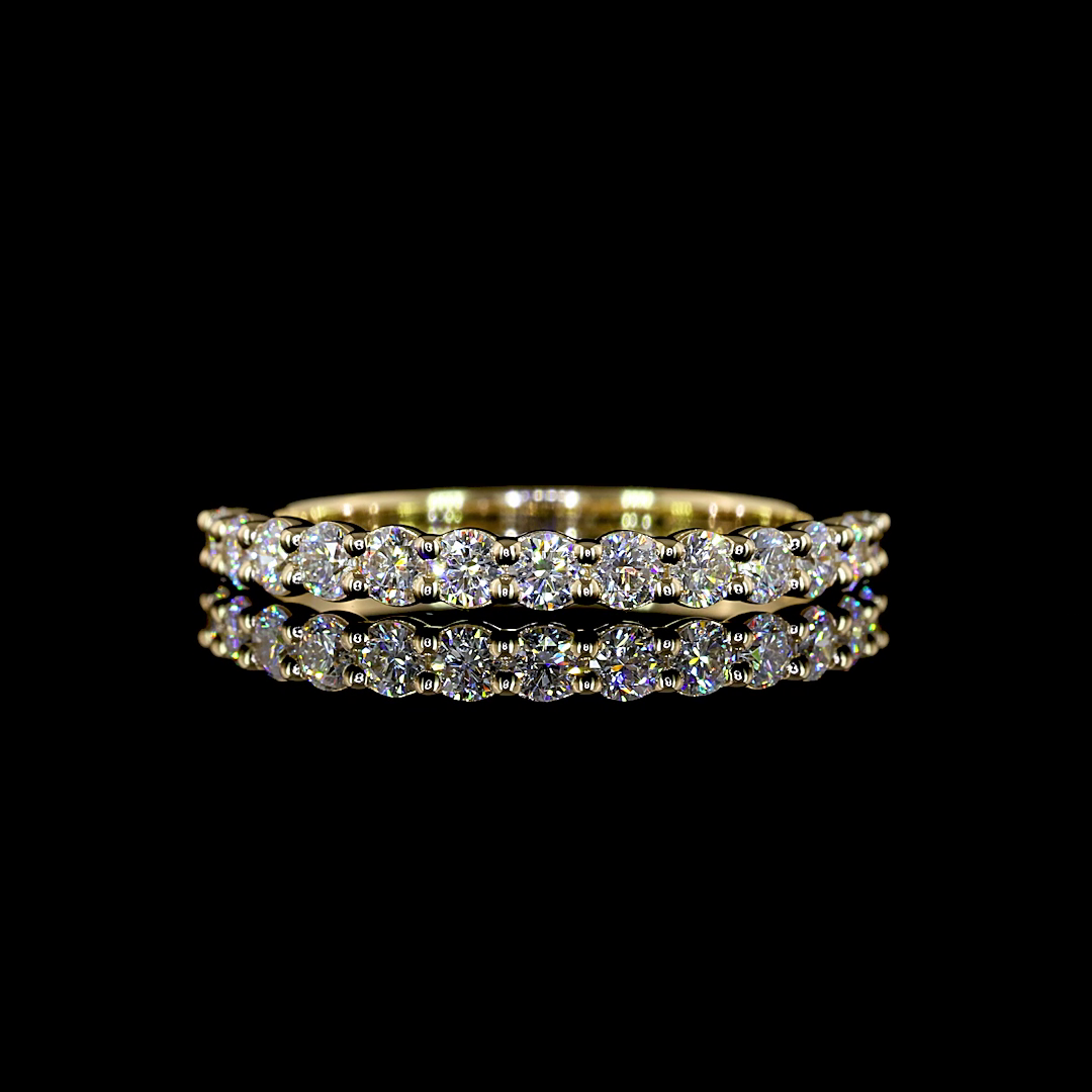 1/2ctw Prong Round Half Eternity Band
