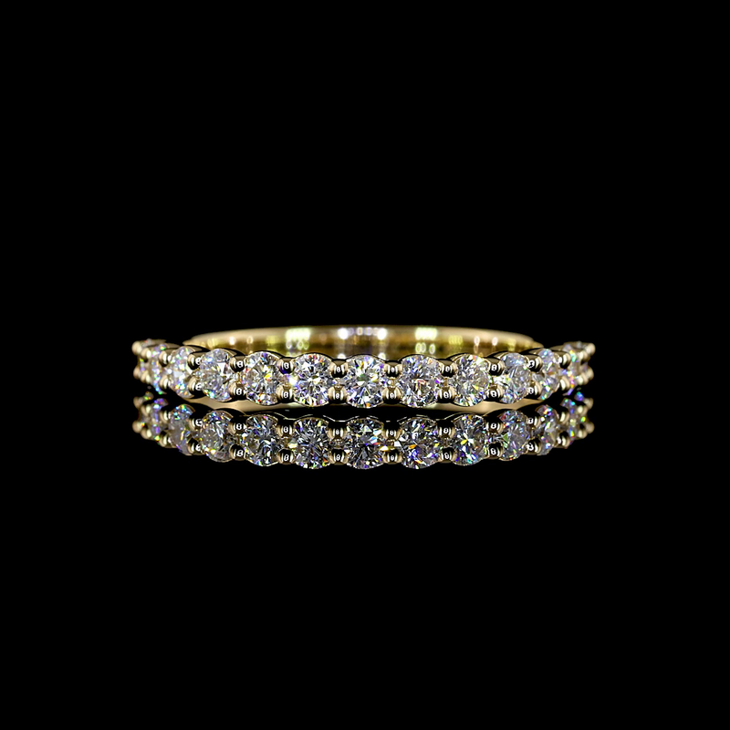 1/2ctw Prong Round Half Eternity Band
