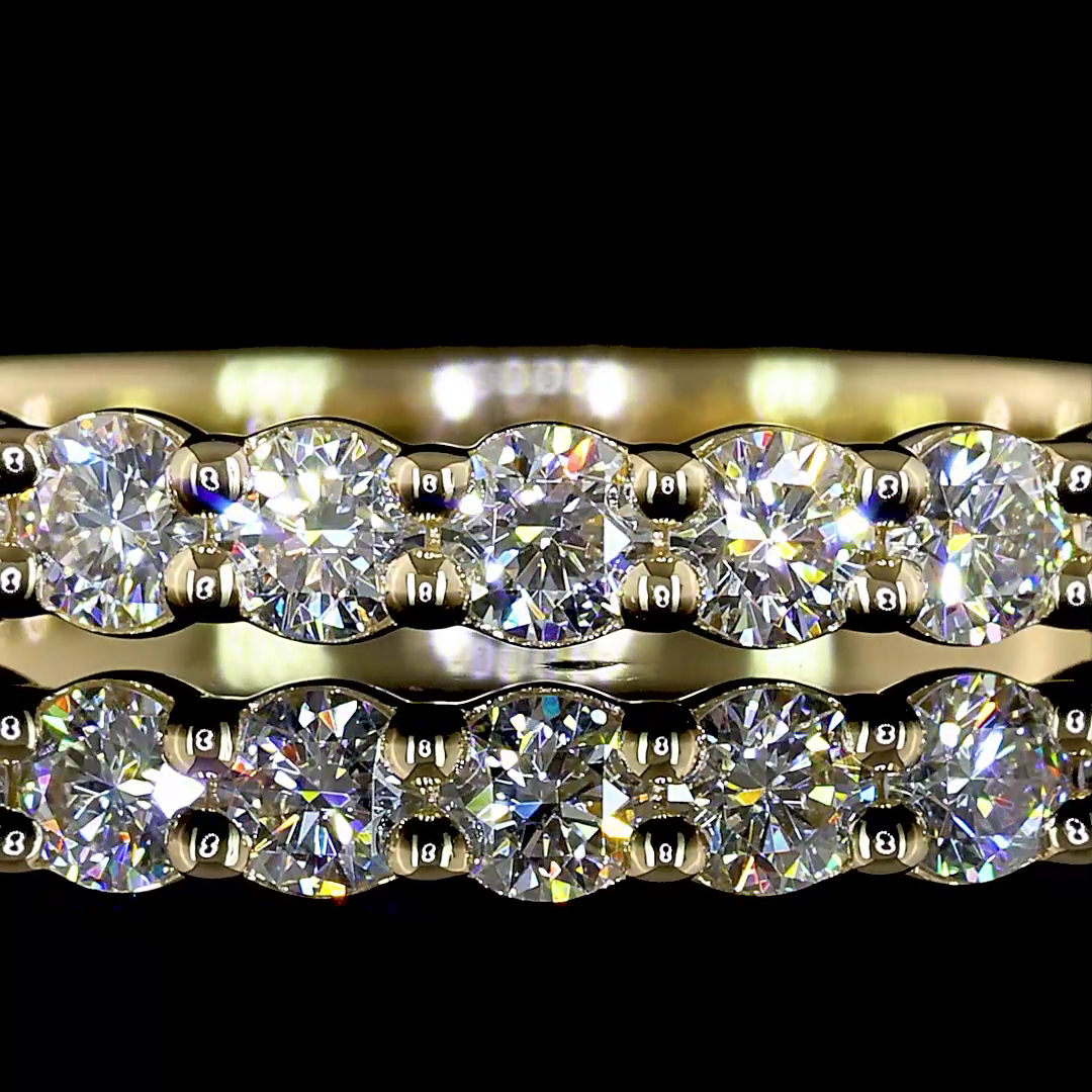 1/2ctw Prong Round Half Eternity Band