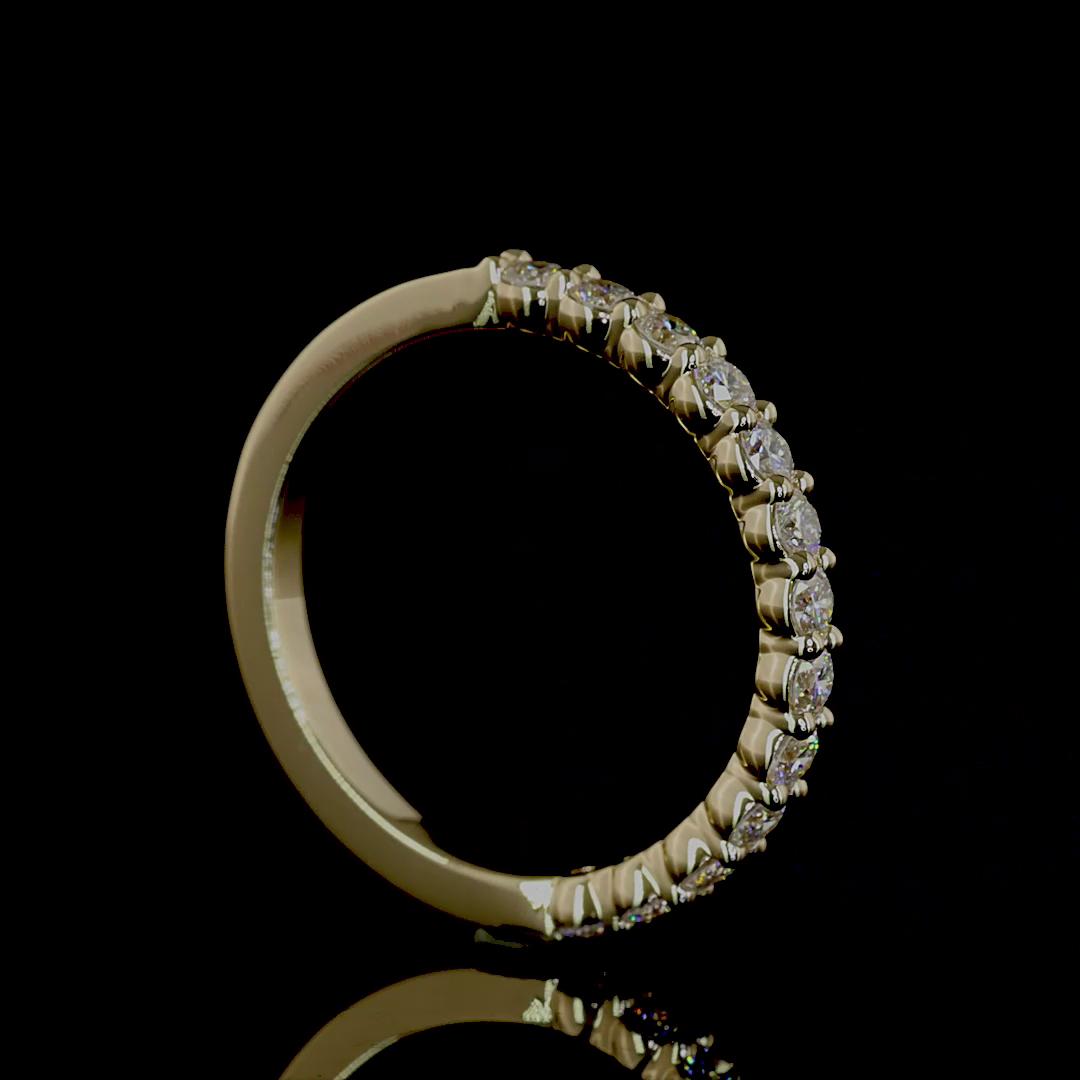 1/2ctw Prong Round Half Eternity Band