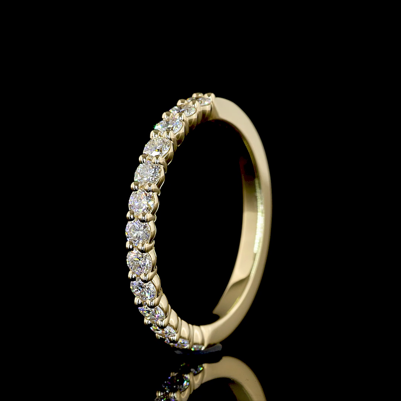1/2ctw Prong Round Half Eternity Band