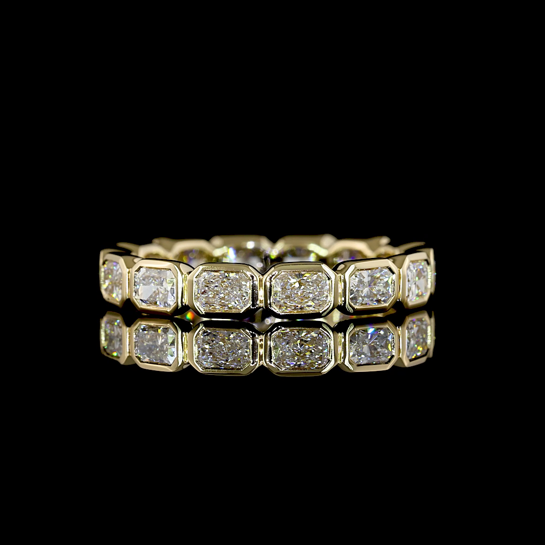1-1/4ctw Bezel East West Radiant Eternity Band