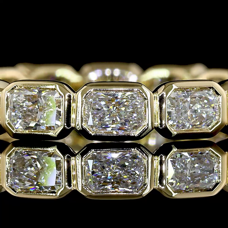 1-1/4ctw Bezel East West Radiant Eternity Band